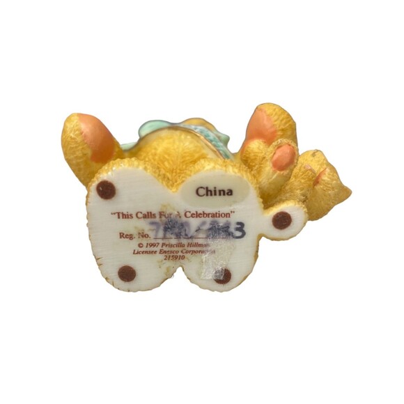 Cherished Teddies Bear "This Calls for a Celebration" Congrats Figurine 1997 - Picture 7 of 9